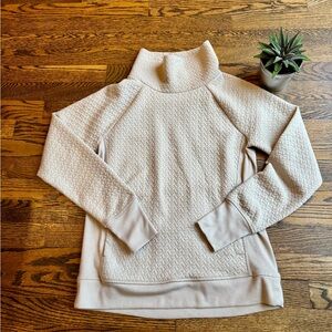 RBX Women’s Light Beige Quilted PullOver Top. Size: Small